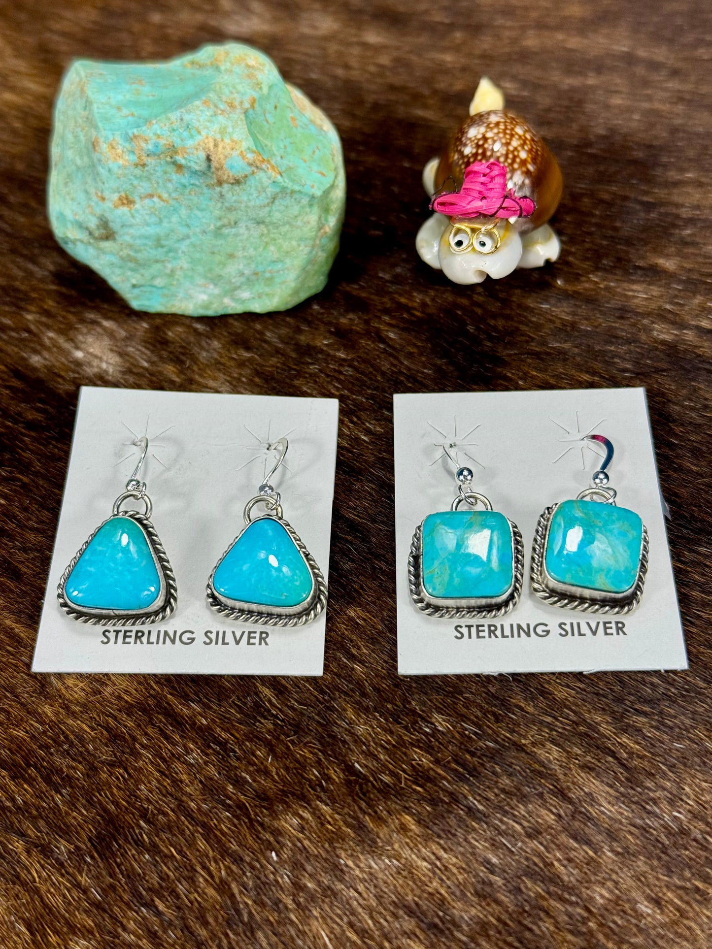 Kingman Turquoise Dangle Earring