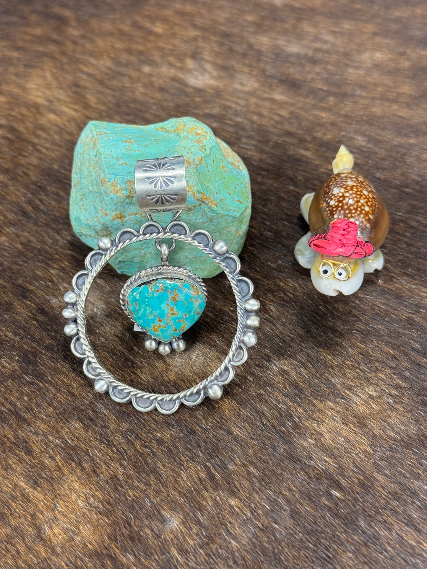 Kingman Turquoise Heart Pendant