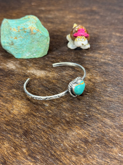 Kingman Turquoise Heart Bracelet