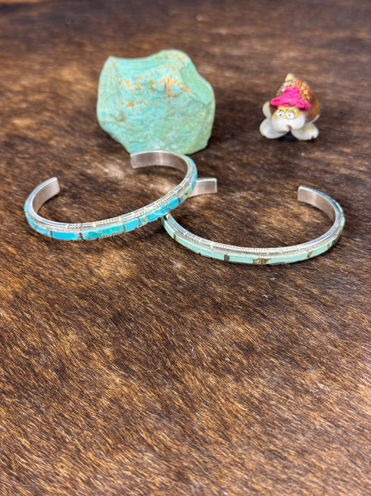 Kingman Turquoise Inlay Bracelet