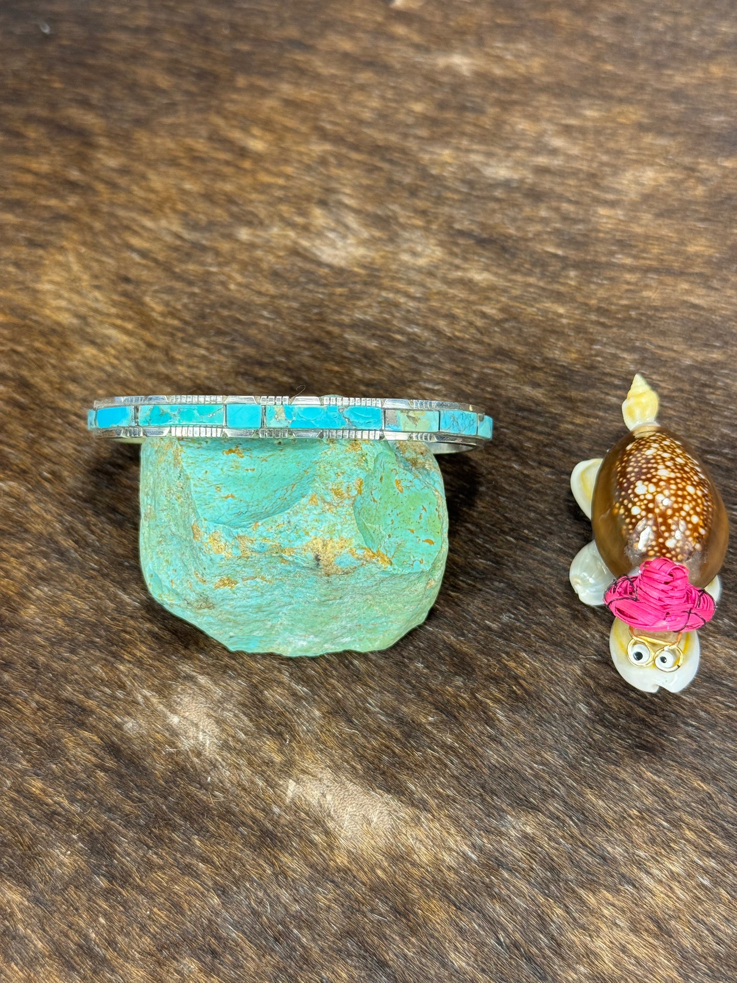 Kingman Turquoise Inlay Bracelet