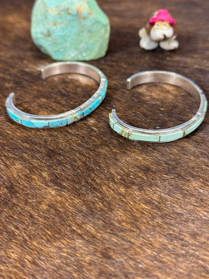 Kingman Turquoise Inlay Bracelet