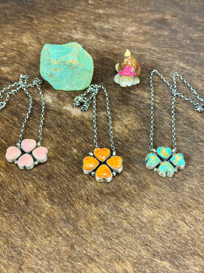 4 Heart Clover Necklace