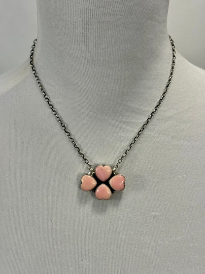 4 Heart Clover Necklace