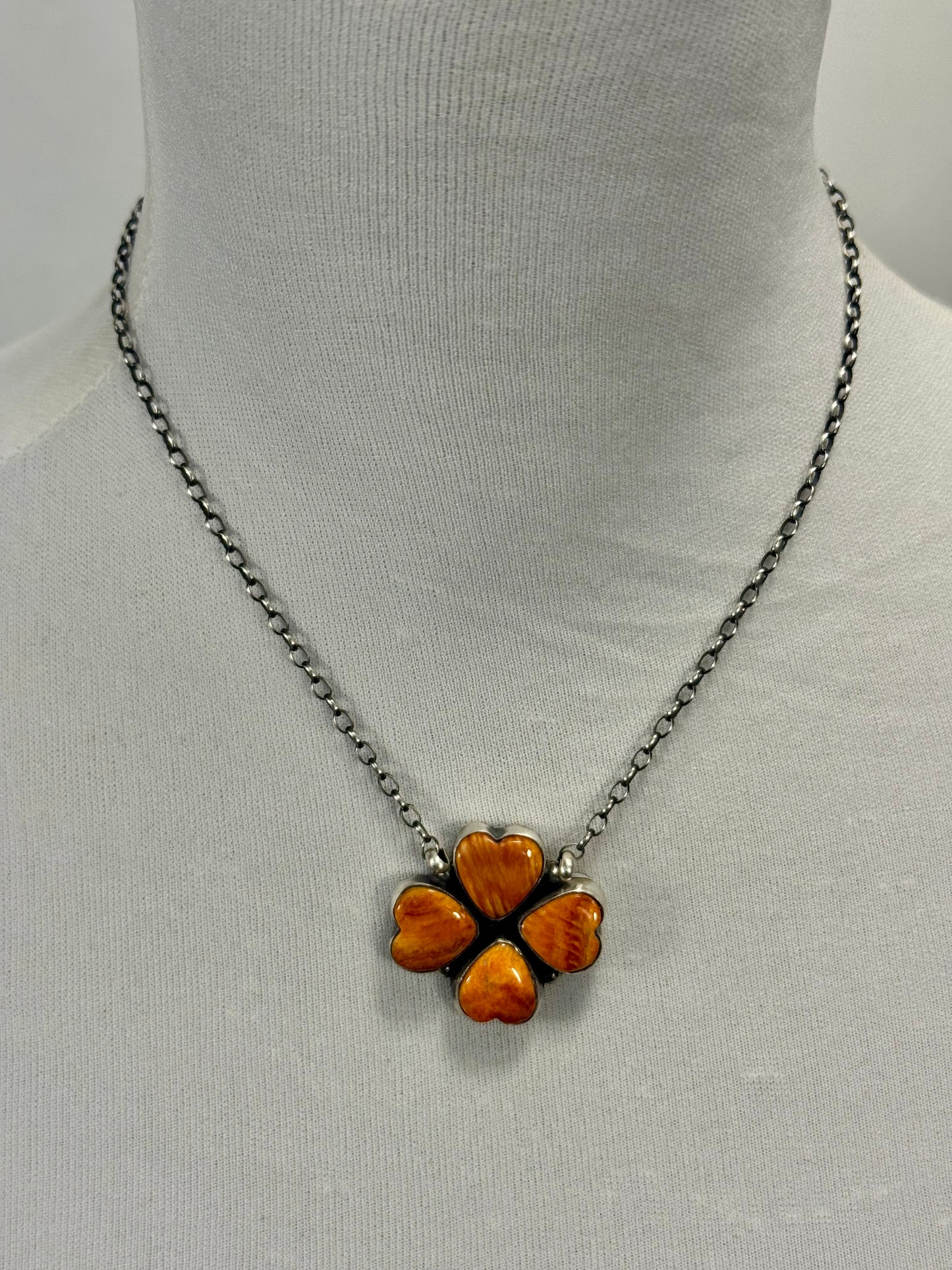 4 Heart Clover Necklace