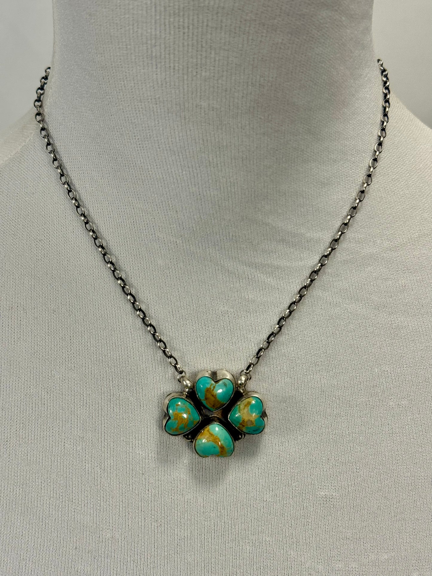 4 Heart Clover Necklace