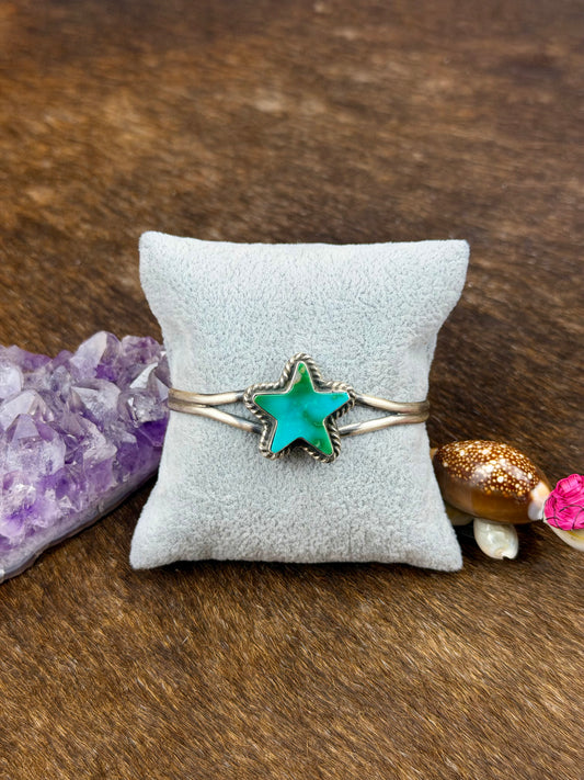 Sonoran Turquoise Sterling Silver Star cuff