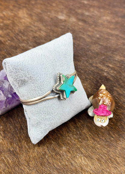 Sonoran Turquoise Sterling Silver Star cuff