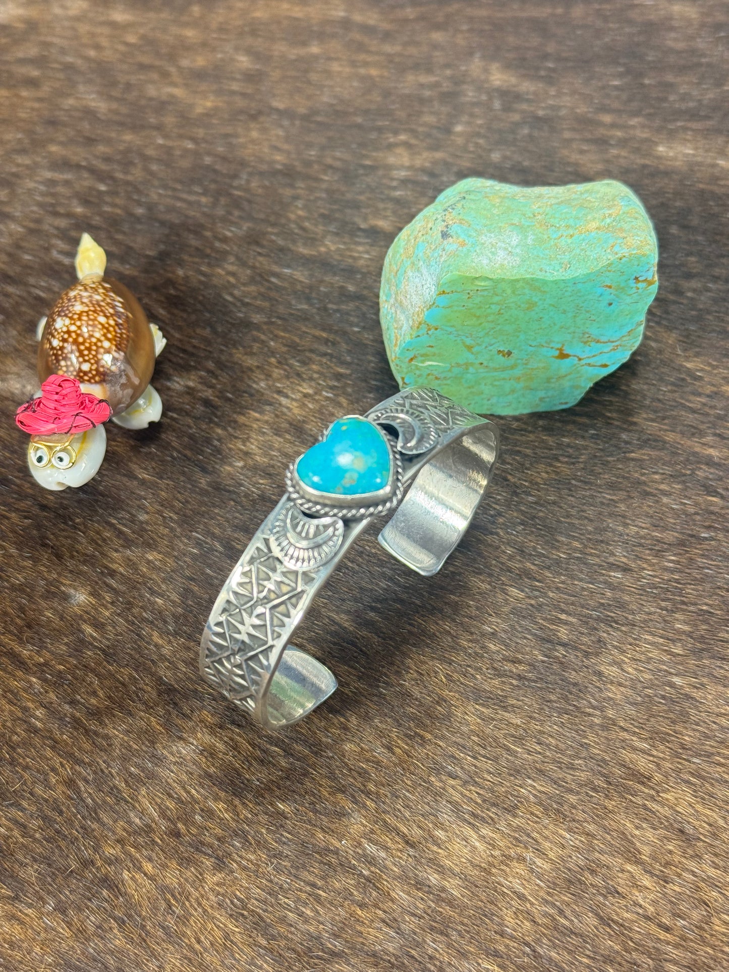 Kingman Turquoise Heart Bracelet