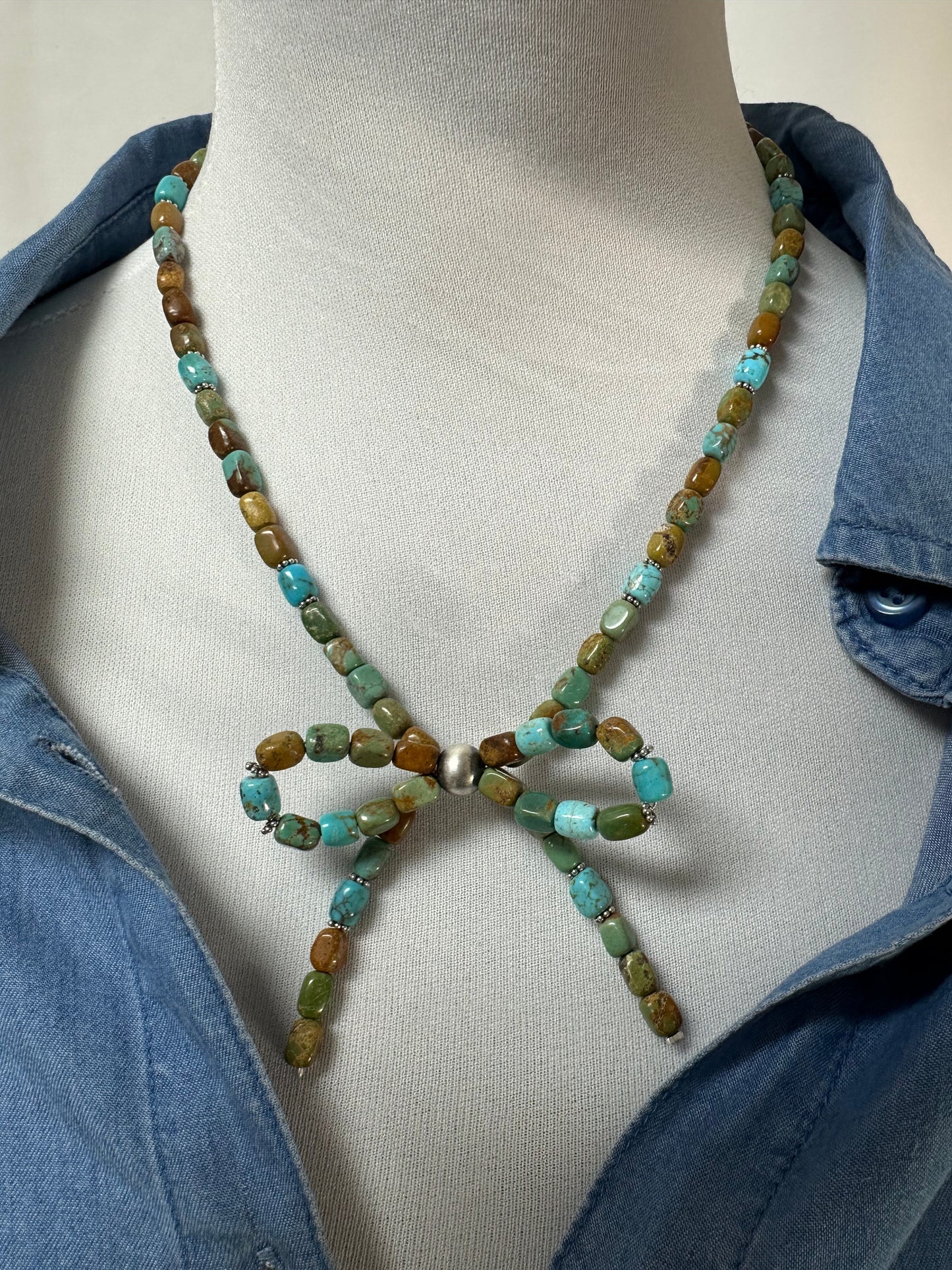 Turquoise Bow Necklace