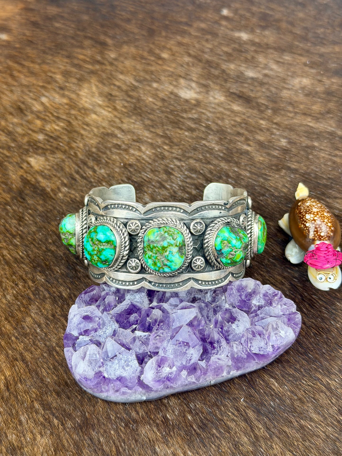 Sonoran Gold Sterling Silver 5 Stone Cuff