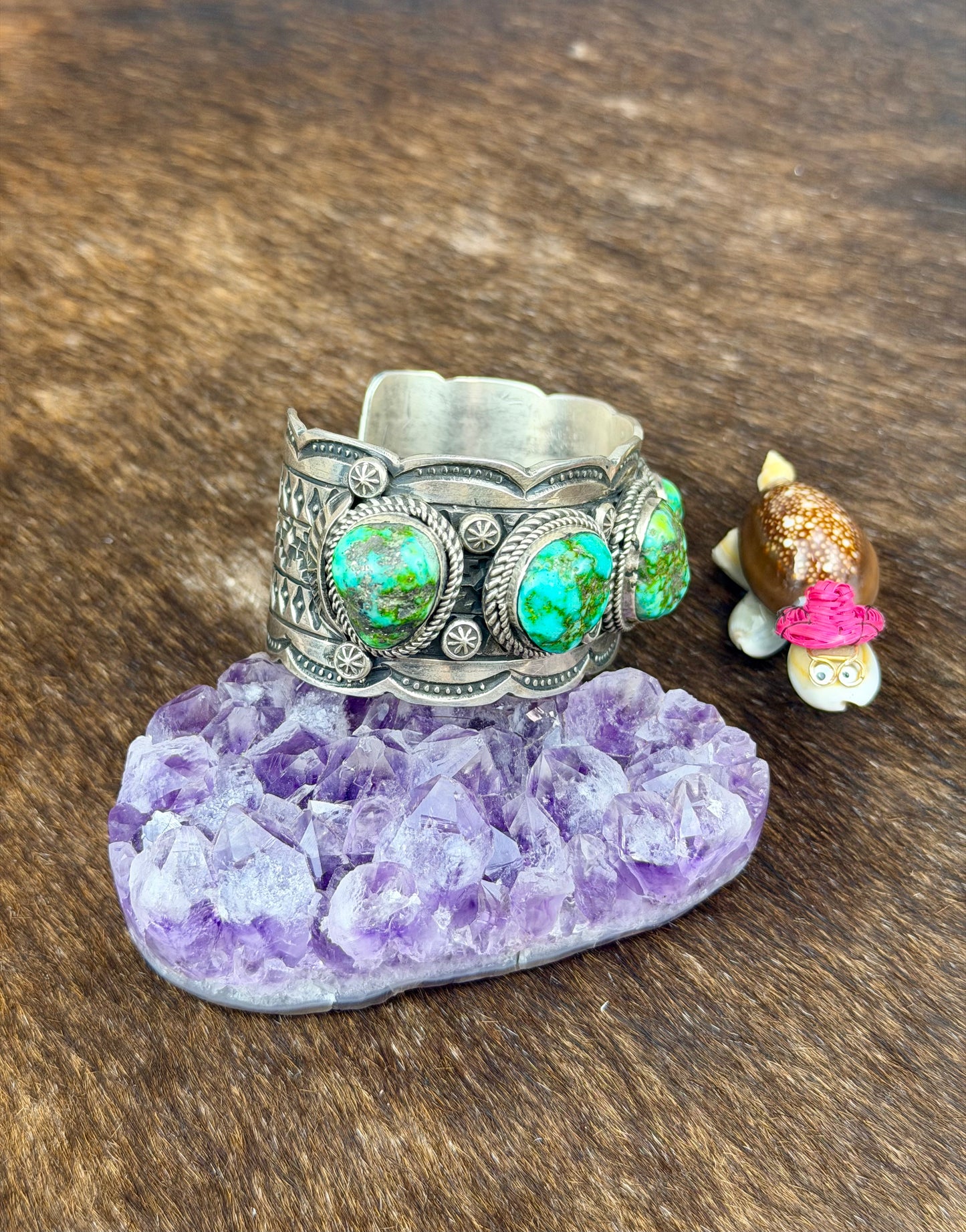 Sonoran Gold Sterling Silver 5 Stone Cuff