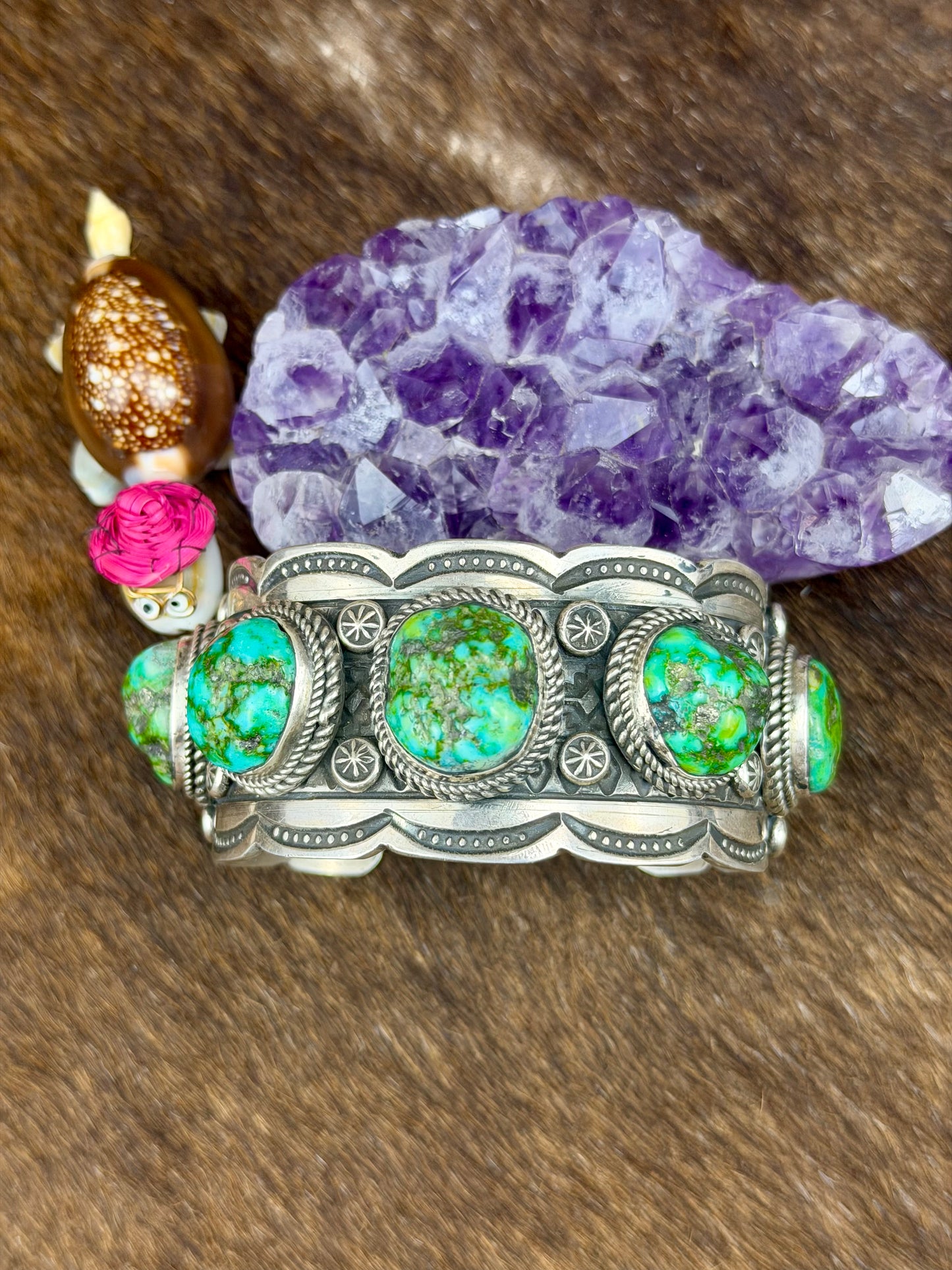Sonoran Gold Sterling Silver 5 Stone Cuff