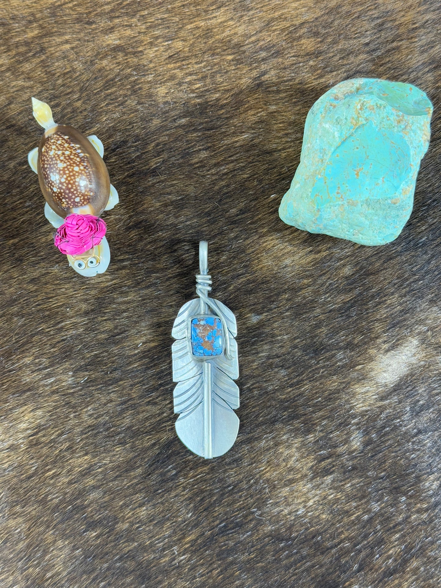 Golden Hills Feather Pendant