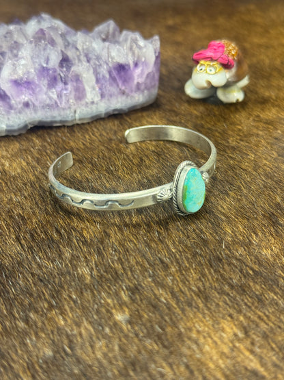 Sonoran Gold Turquoise Engraved Bracelet