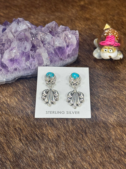 Kingman Turquoise Shelly Earring