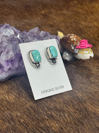 Kingman Turquoise Square Stud Earring