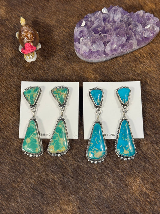 Kingman Turquoise Dangle Earring