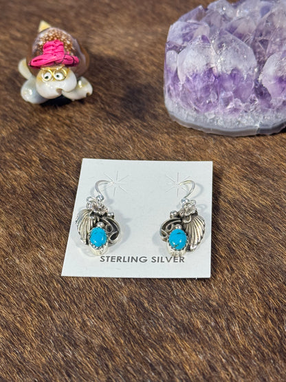 Sterling Silver and Kingman Turquoise Feather