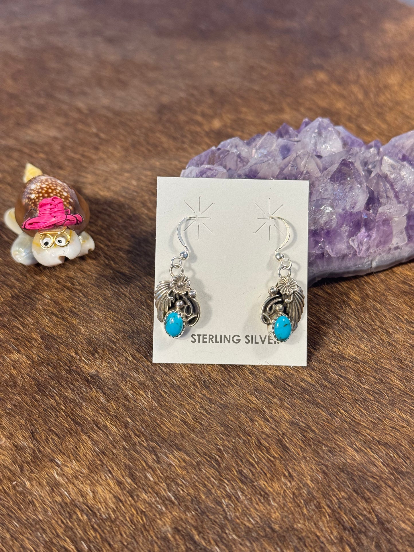 Sterling Silver and Kingman Turquoise Feather