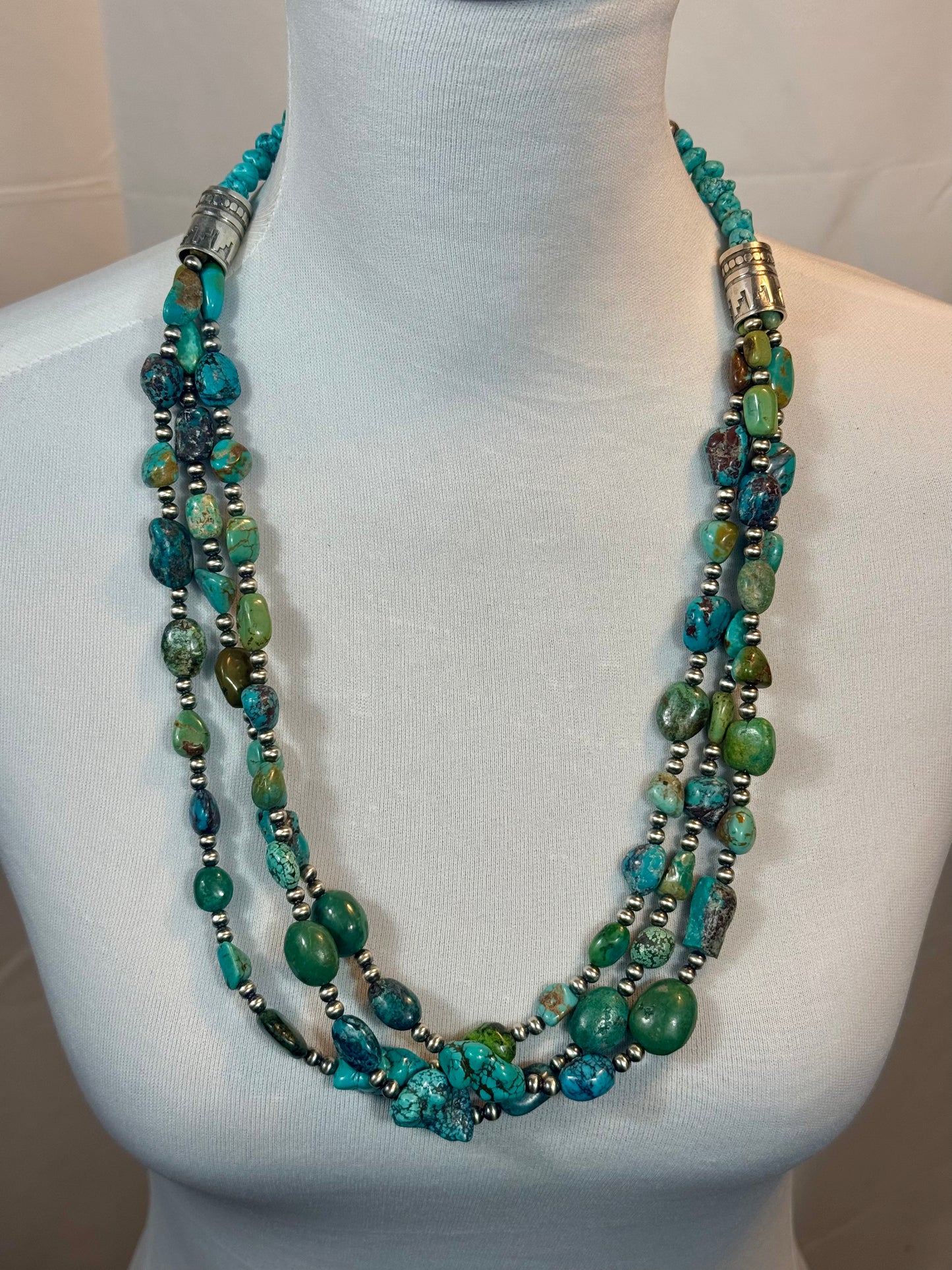 Kingman Turquoise Beaded Necklace