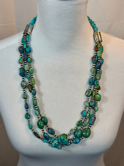 Kingman Turquoise Beaded Necklace