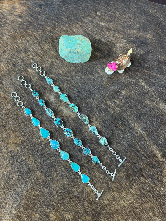 Tibetan Turquoise Link Bracelet