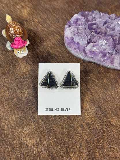 Black Jack Oval Earring