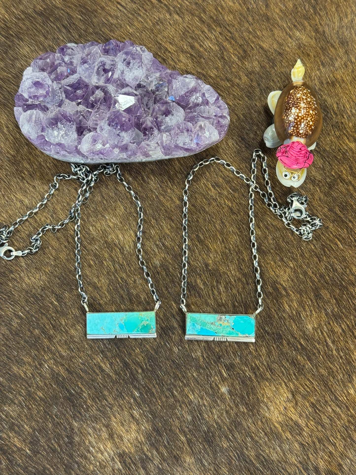 Kingman Turquoise Bar Neklace