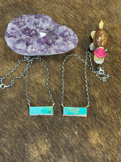 Kingman Turquoise Bar Neklace
