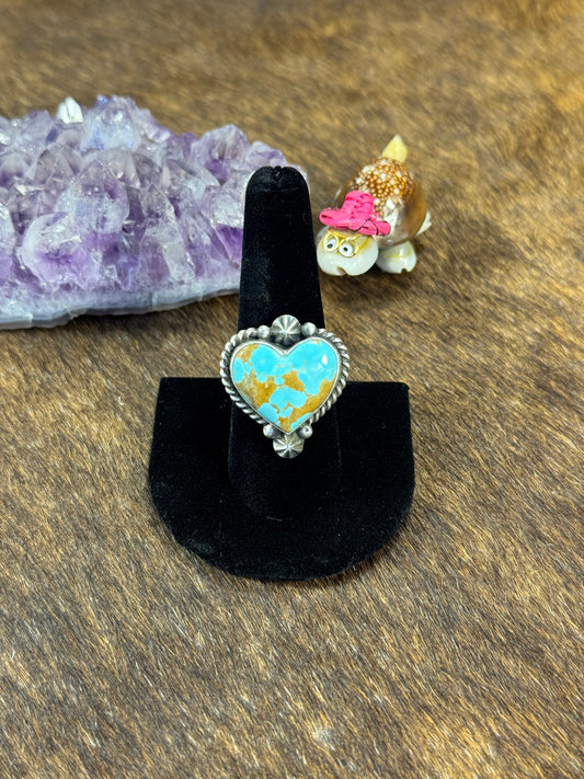 Kingman Turquoise Heart Ring