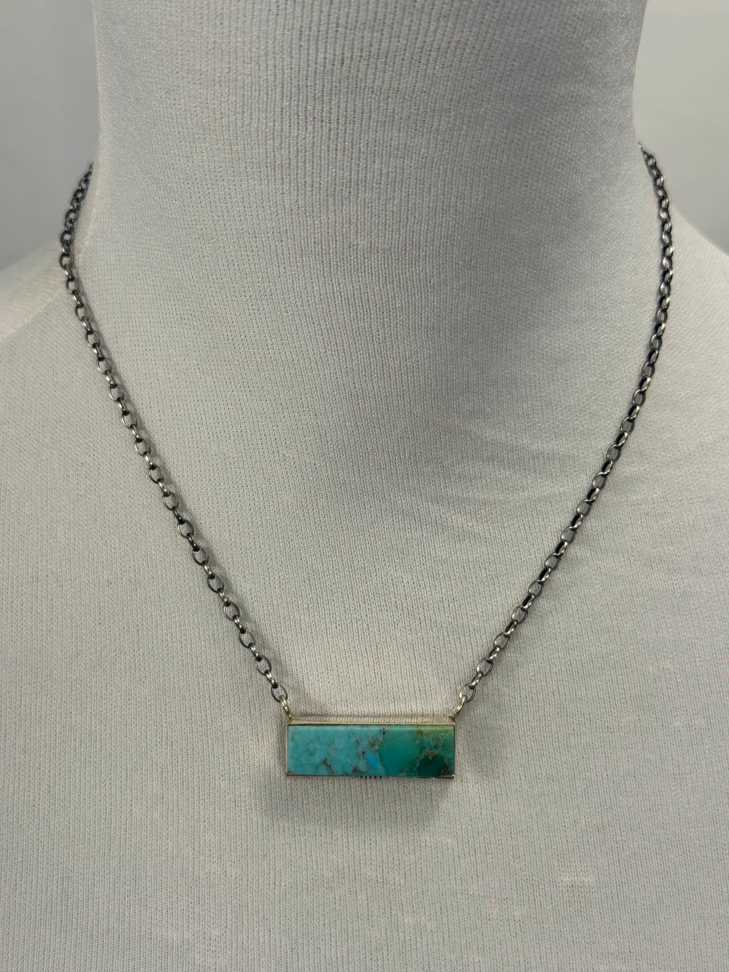 Kingman Turquoise Bar Neklace