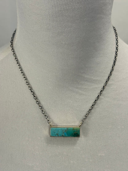 Kingman Turquoise Bar Neklace