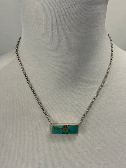 Kingman Turquoise Bar Neklace