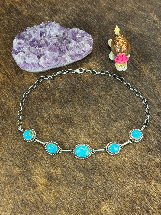 Kingman Turquoise Choker Necklace