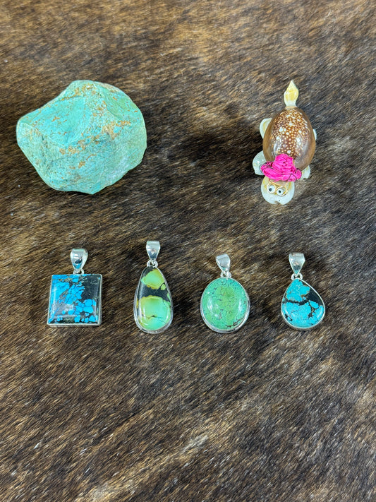 Tibetan Turquoise Pendants