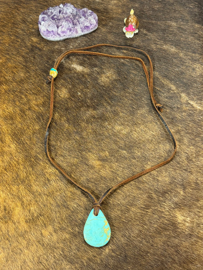 Kingman Leather Necklace