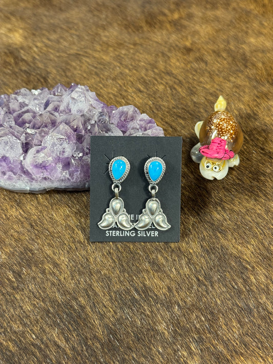 Kingman Turquoise Mermaid Earring