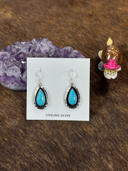 Kingman Turquoise Halo Earring