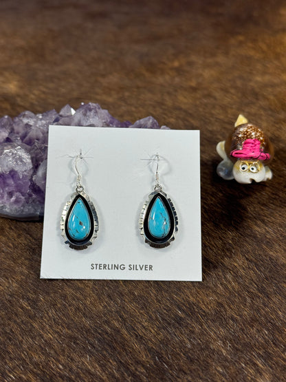 Kingman Turquoise Halo Earring
