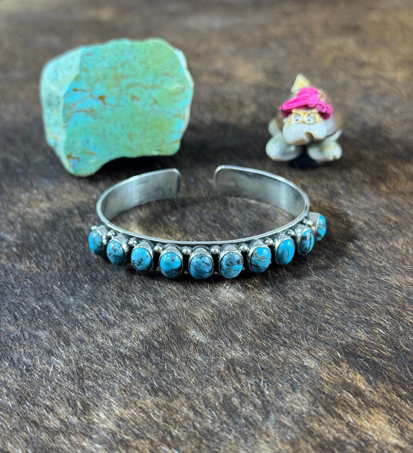 10 Stone Turquoise Bracelet