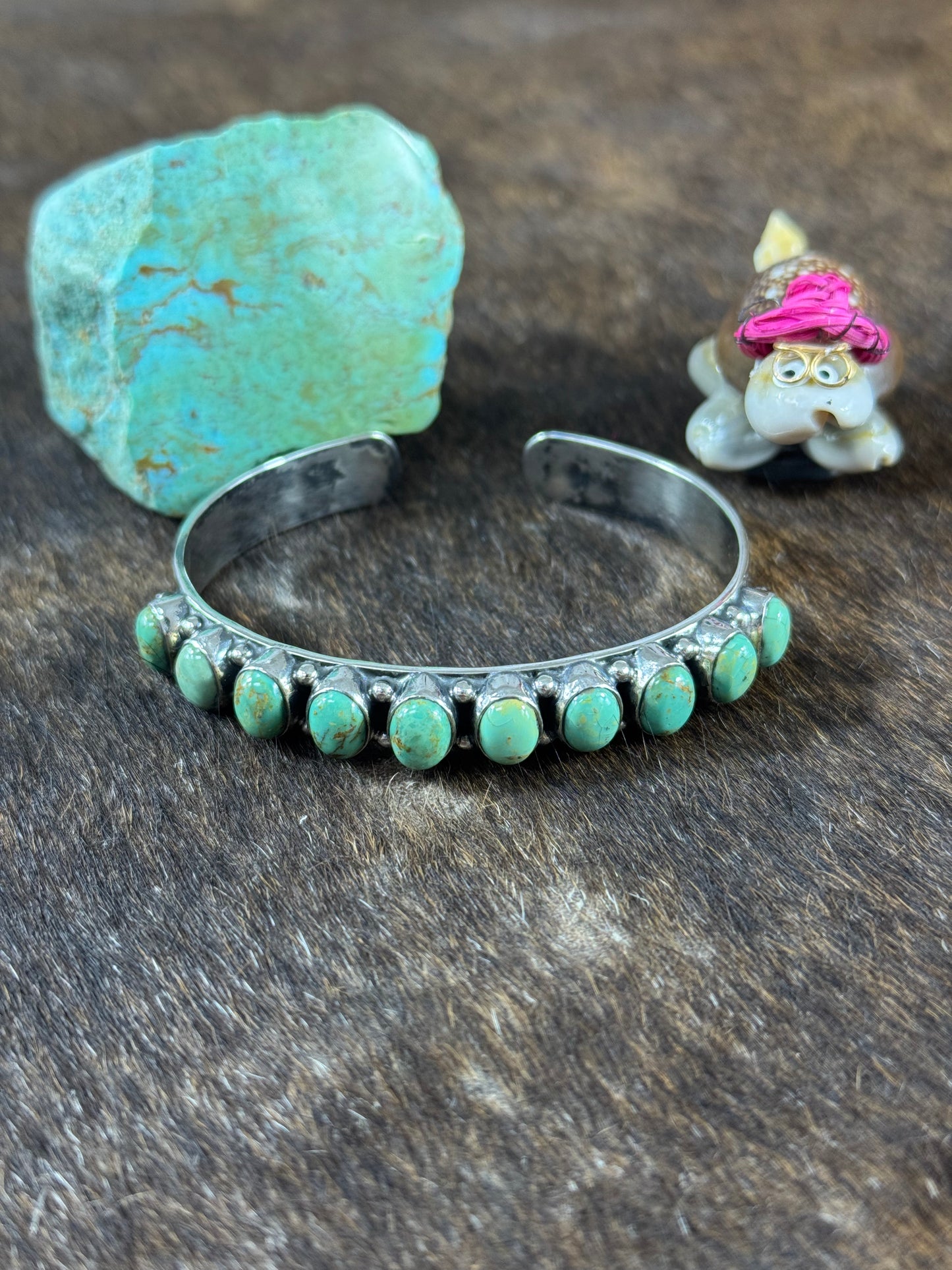 10 Stone Turquoise Bracelet