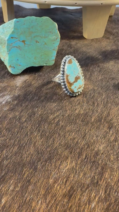 Size 9 Kingman Turquoise Rings