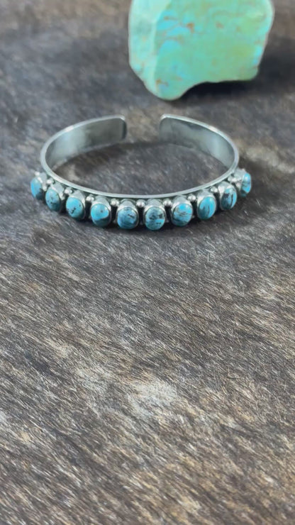 10 Stone Turquoise Bracelet