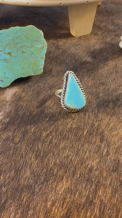 Size 8.5 Kingman Turquoise Rings