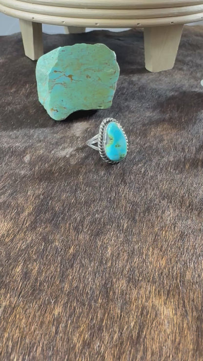 Size 7.5" Kingman Turquoise Rings