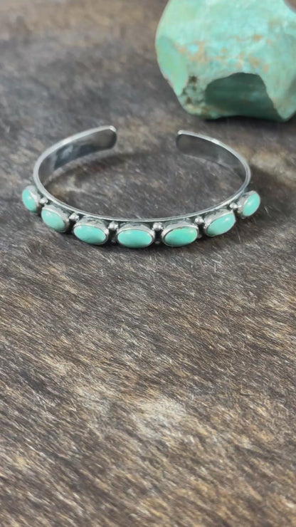 7 Stone Turquoise Bracelet